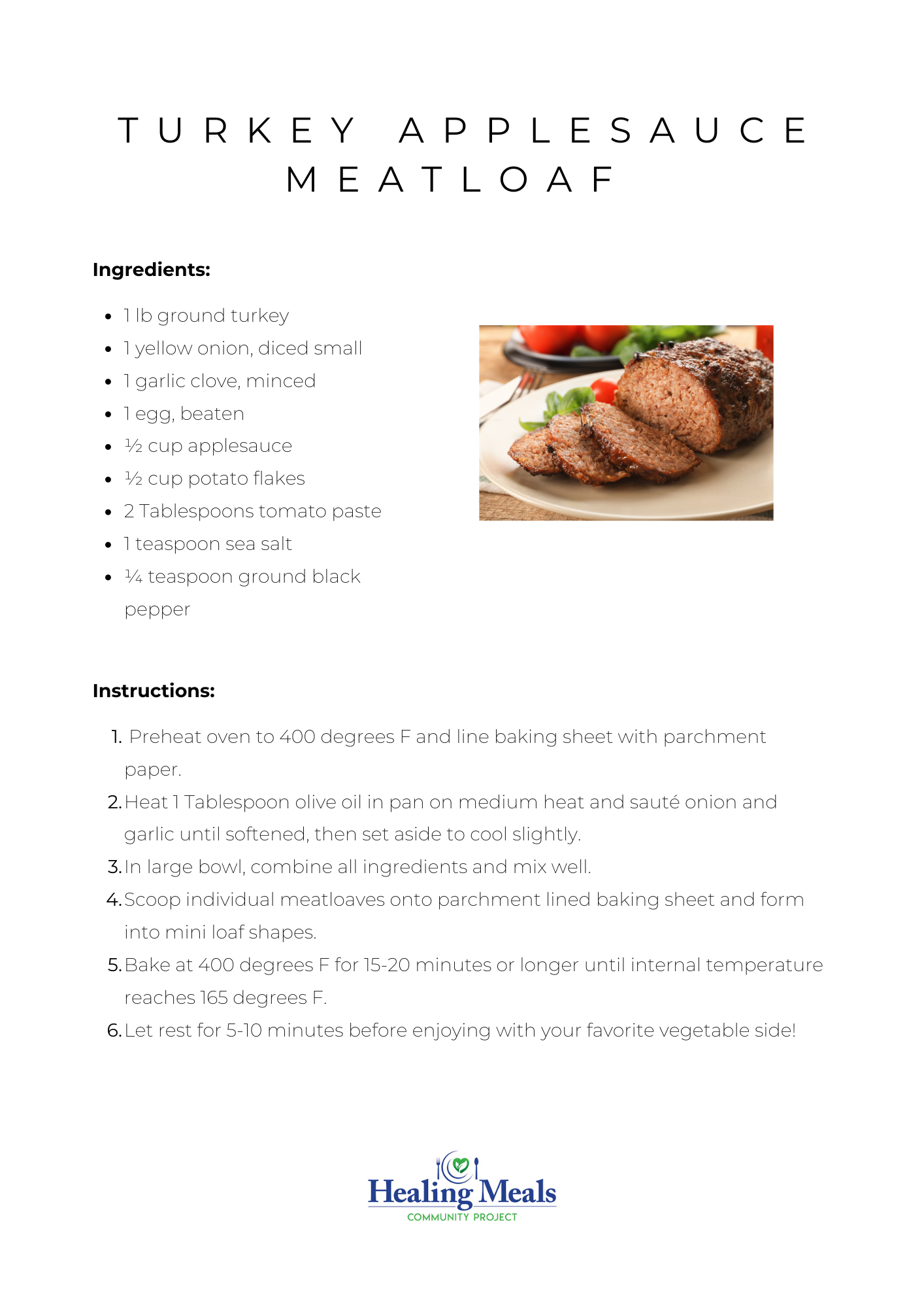 turkey applesauce meatloaf